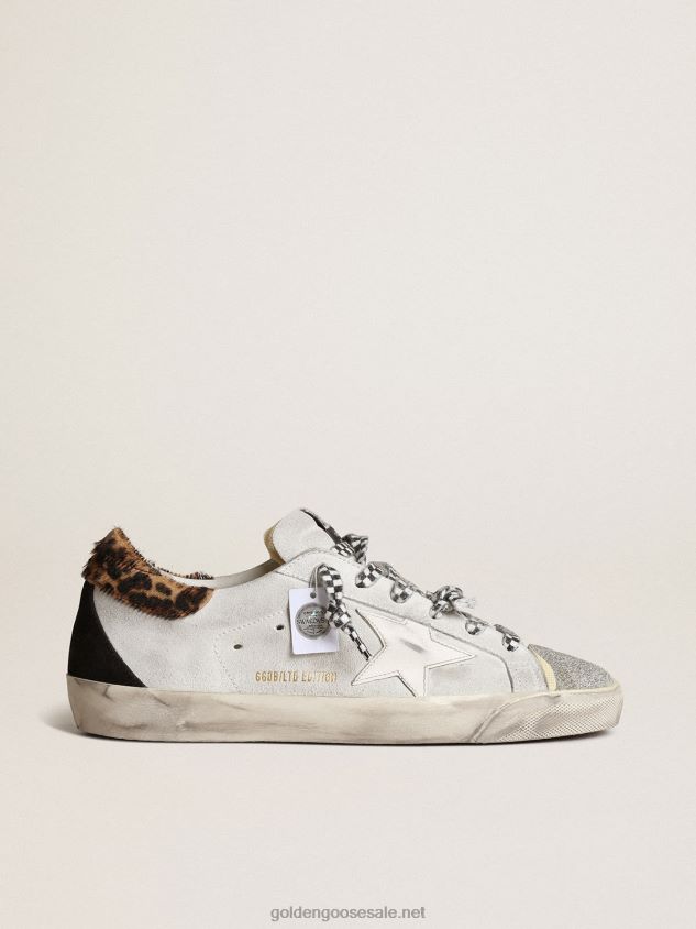 Super-Star LAB sneakers with white leather star and Swarovski crystal toe FN20N234 Women Golden Goose
