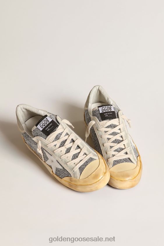 Super-Star LAB with white star and Swarovski glitter upper FN20N140 Women Golden Goose