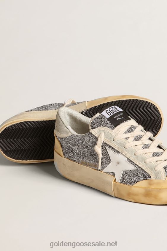 Super-Star LAB with white star and Swarovski glitter upper FN20N140 Women Golden Goose