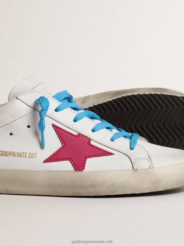 Super-Star LTD with fuchsia suede star and camouflage heel tab FN20N239 Women Golden Goose