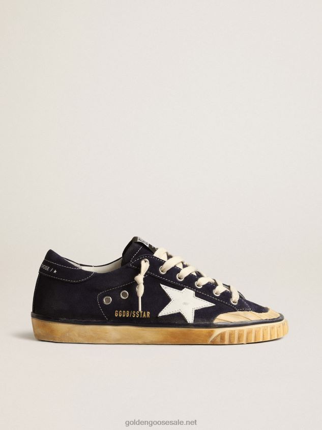 Super-Star Penstar LTD in blue suede with white star FN20N195 Women Golden Goose