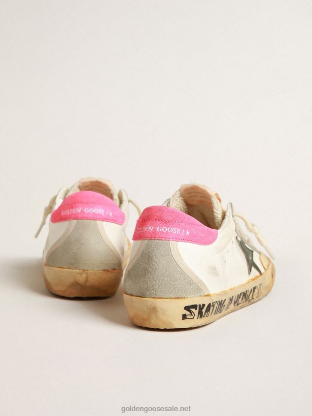 Super-Star Penstar with green star and fluorescent lobster heel tab FN20N188 Women Golden Goose