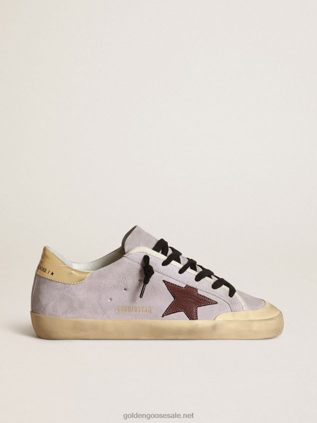 Super-Star in lilac suede with a brown star and gold heel tab FN20N259 Women Golden Goose