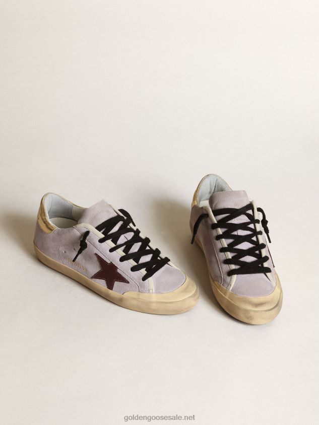 Super-Star in lilac suede with a brown star and gold heel tab FN20N259 Women Golden Goose