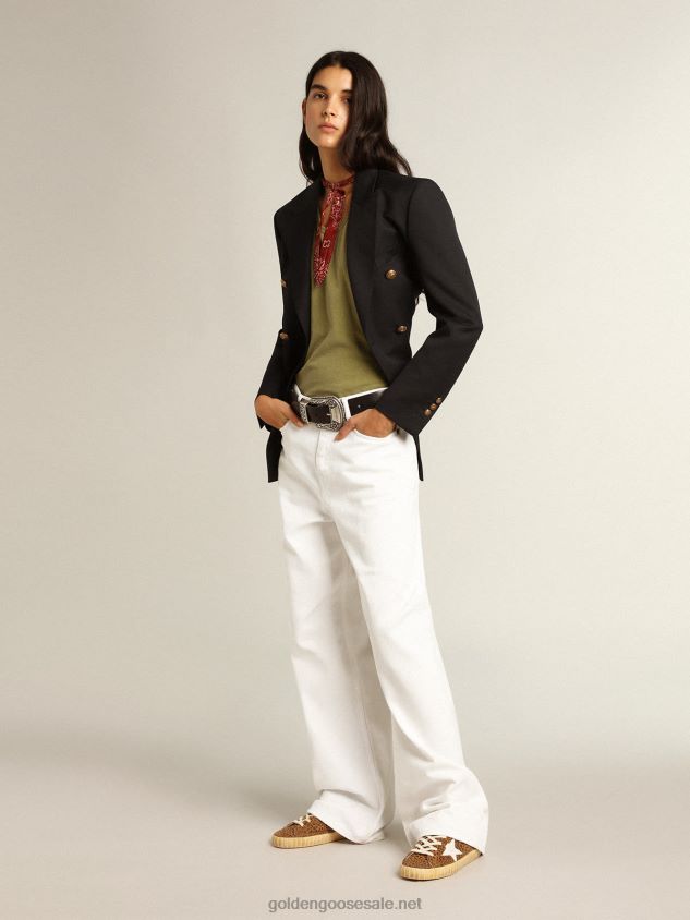 Super-Star in suede with leopard print and cream leather star FN20N248 Women Golden Goose