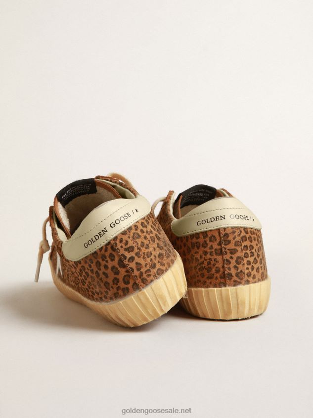 Super-Star in suede with leopard print and cream leather star FN20N248 Women Golden Goose