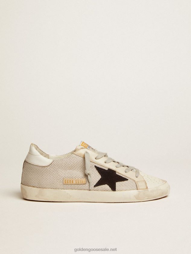 Super-Star sneakers in leather with mesh insert FN20N70 Women Golden Goose