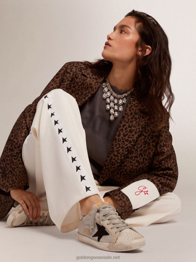 Super-Star sneakers in leather with mesh insert FN20N70 Women Golden Goose