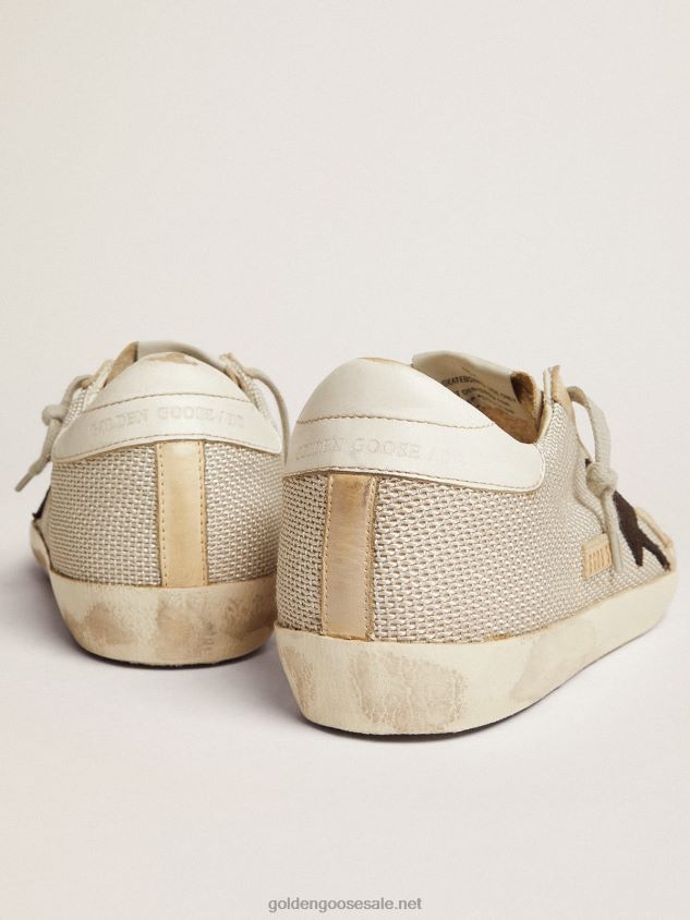 Super-Star sneakers in leather with mesh insert FN20N70 Women Golden Goose