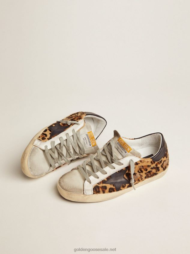Super-Star sneakers in leopard print flocked leather FN20N272 Women Golden Goose