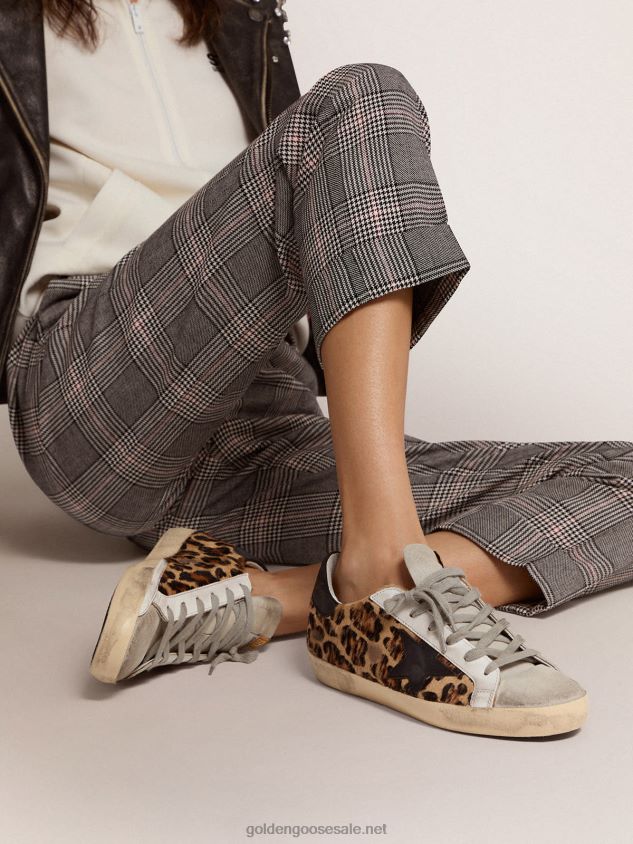 Super-Star sneakers in leopard print flocked leather FN20N272 Women Golden Goose
