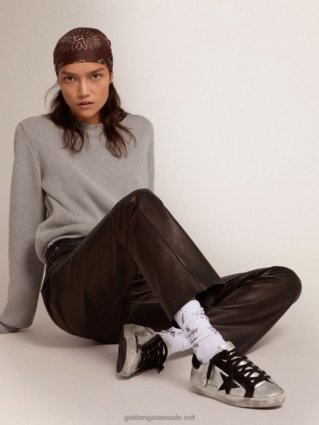 Super-Star sneakers in silver leather FN20N95 Women Golden Goose