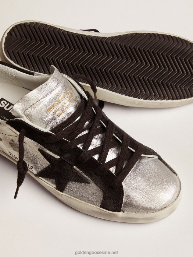 Super-Star sneakers in silver leather FN20N95 Women Golden Goose
