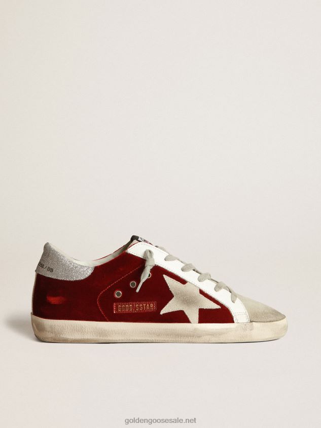 Super-Star sneakers in velvet with glittery heel tab FN20N73 Women Golden Goose