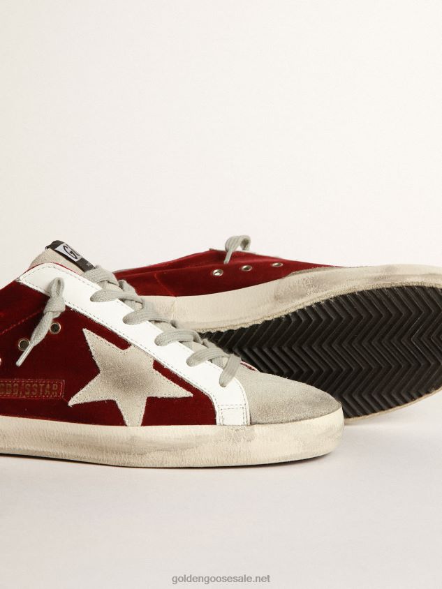 Super-Star sneakers in velvet with glittery heel tab FN20N73 Women Golden Goose