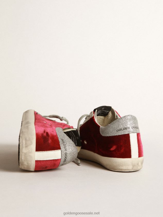 Super-Star sneakers in velvet with glittery heel tab FN20N73 Women Golden Goose
