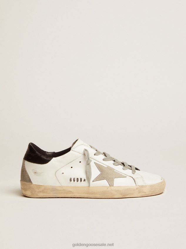 Super-Star sneakers with black heel tab and metal stud lettering FN20N10 Women Golden Goose