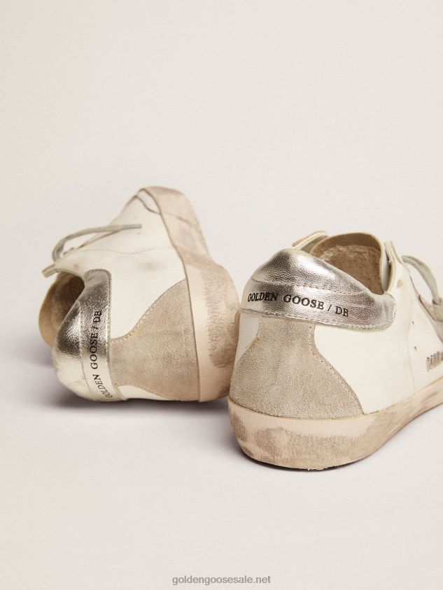 Super-Star sneakers with silver heel tab and metal stud lettering FN20N57 Women Golden Goose