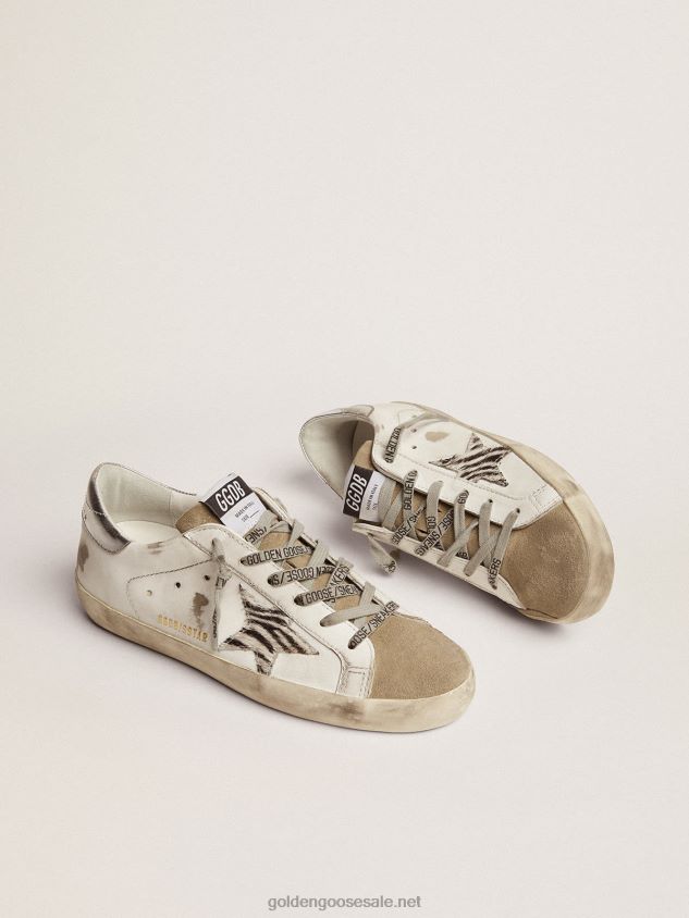 Super-Star sneakers with zebra-print pony skin star FN20N64 Women Golden Goose