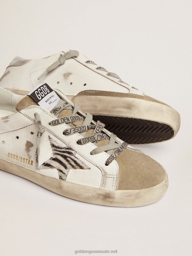 Super-Star sneakers with zebra-print pony skin star FN20N64 Women Golden Goose