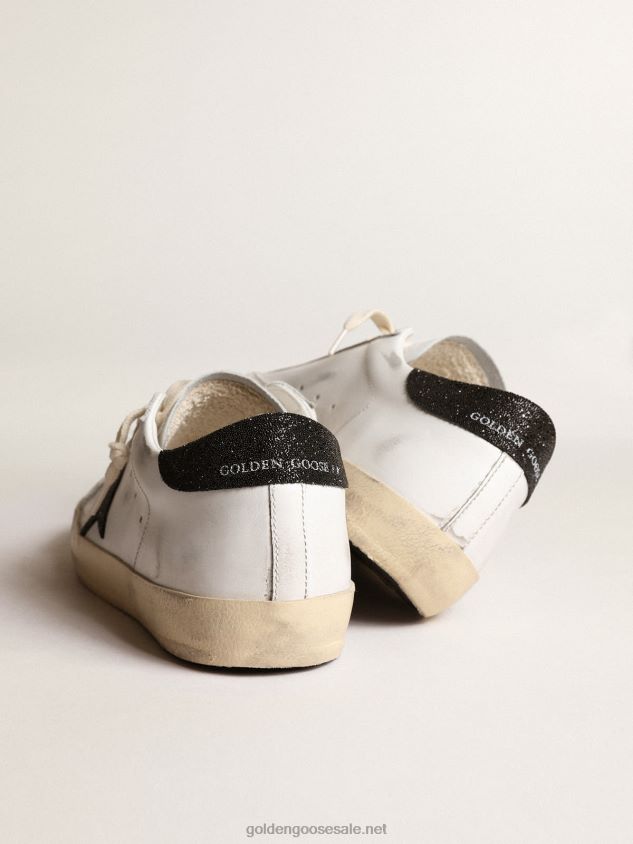 Super-Star with a black Swarovski crystal star and heel tab FN20N249 Women Golden Goose