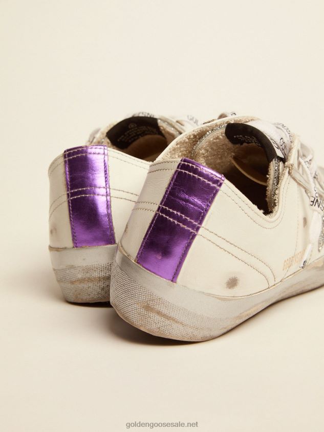 V-Star LTD sneakers in white leather and Swarovski crystals FN20N90 Women Golden Goose